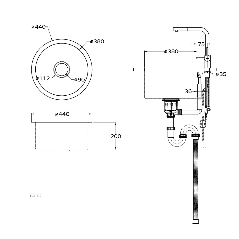 FRANKE 不鏽鋼廚房水槽 RBX 110